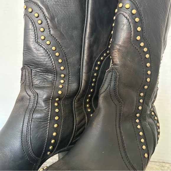 Idyllwind Walk This Way Studded Snip Toe Western Boot Black Tall Shaft Women 8.5 - Picture 12 of 16